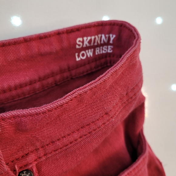 2 x Bluenotes Skinny Low Rise Jeans - Blue and Red - Women's 38 x 32 - Picture 11 of 16